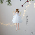 Pink and white cloth ballet girl angel plush pendant doll with modern simple style