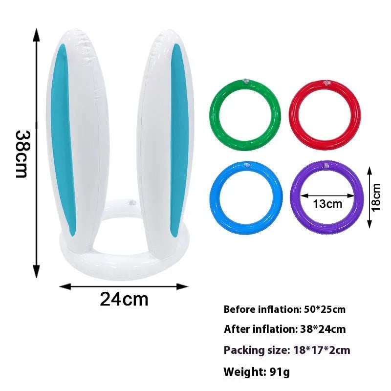 Inflatable PVC throwing toy in multiple colours including octopus, antlers, witch hat, spider, Santa Claus and rabbit ear designs