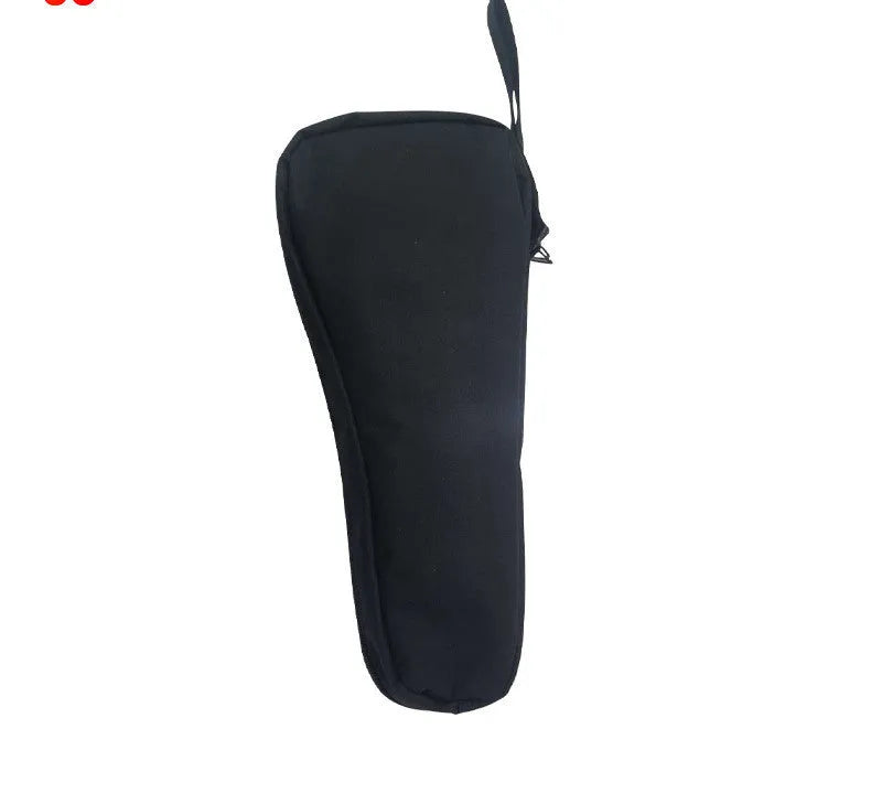 Black cloth portable storage bag for mobile phone stabilizer accessories.