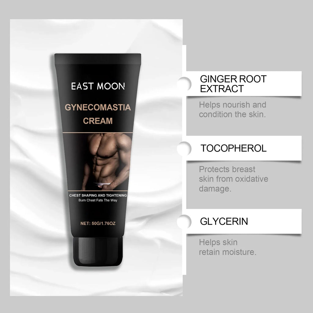 50g tub of Daily Chest And Body Skin Care Cream with Ginger Root Extract Tocopherol and Glycerol on white background