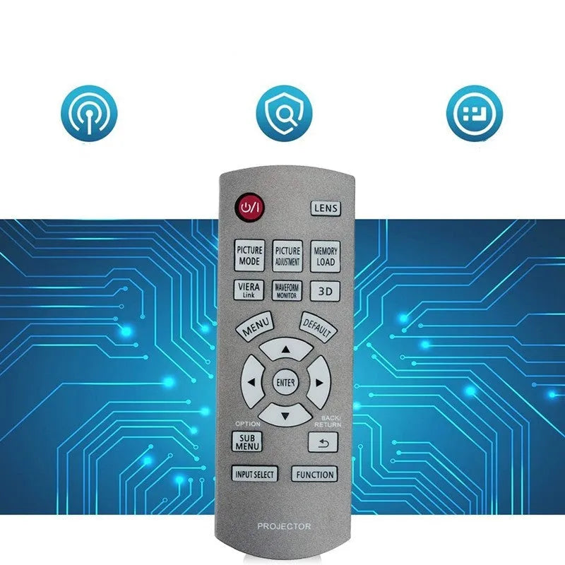 Grey plastic replacement remote control for Panasonic PT-AE8000 PT-AE7000 AR100 projector, single unit