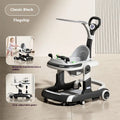 Plastic folding baby walker with music and anti-rollover design, available in multiple colours and patterns