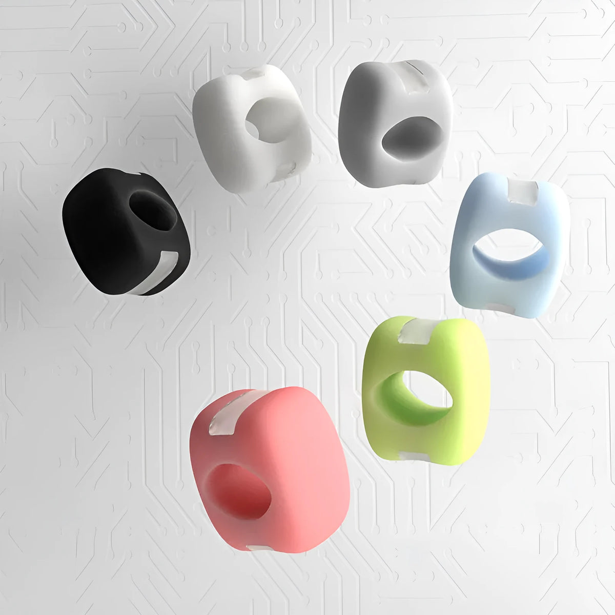 Food grade platinum silicone jaw trainer masseter fitness ball 45mm x 38mm x 30mm in six colours
