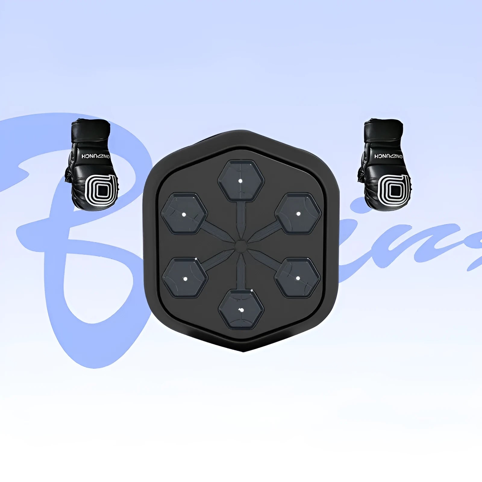 Black smart music boxing machine with Bluetooth connectivity and EVA construction