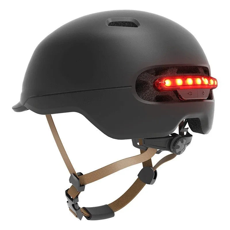 Urban Light Riding Intelligent Helmet in white with EPS PC construction and integrated lighting