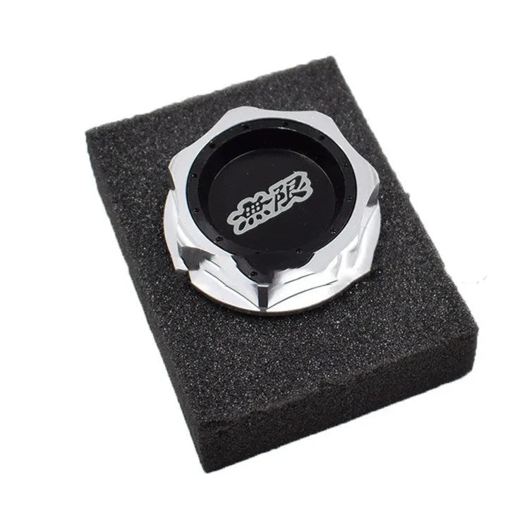 Aluminum alloy oil filter cap for Honda vehicles in multiple colour options