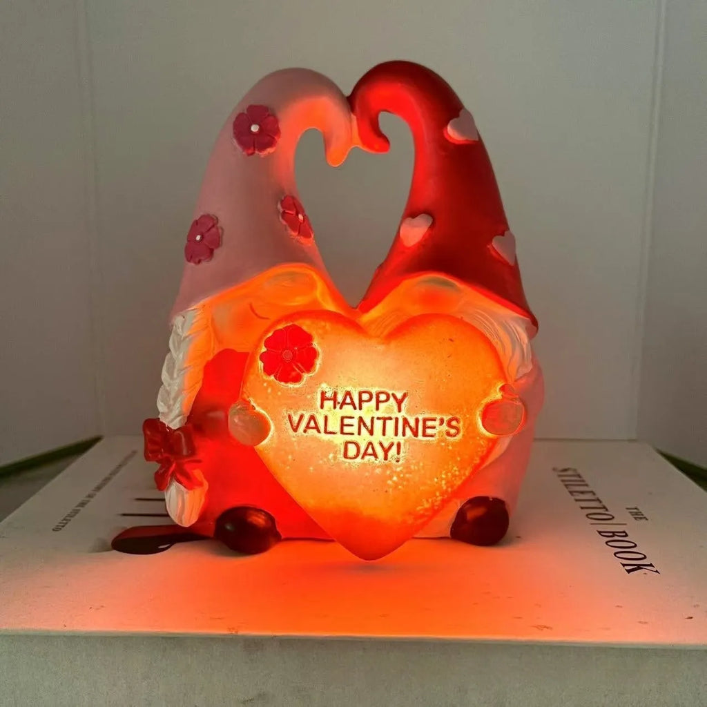 Luminous Love Dwarf resin ornament in modern simplicity style, one resin lamp piece