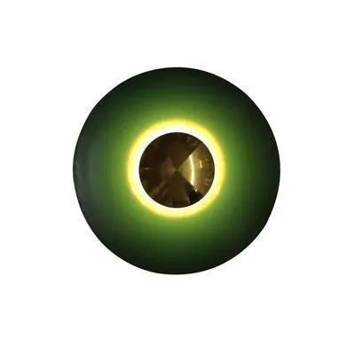 UFO wall lamp with iron shade, LED light source, 220V, available in 30cm to 60cm diameters and four colours.